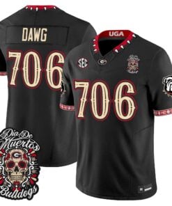 Dawg Jersey #706 Georgia Bulldogs Día de los Muertos Vapor Limited All Stitched