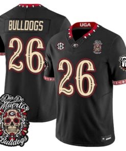 Bulldogs Jersey #26 Georgia Bulldogs Día de los Muertos Vapor Limited All Stitched - Top Wow Design Bulldogs Jersey #26 Georgia Bulldogs Día de los Muertos Vapor Limited All Stitched