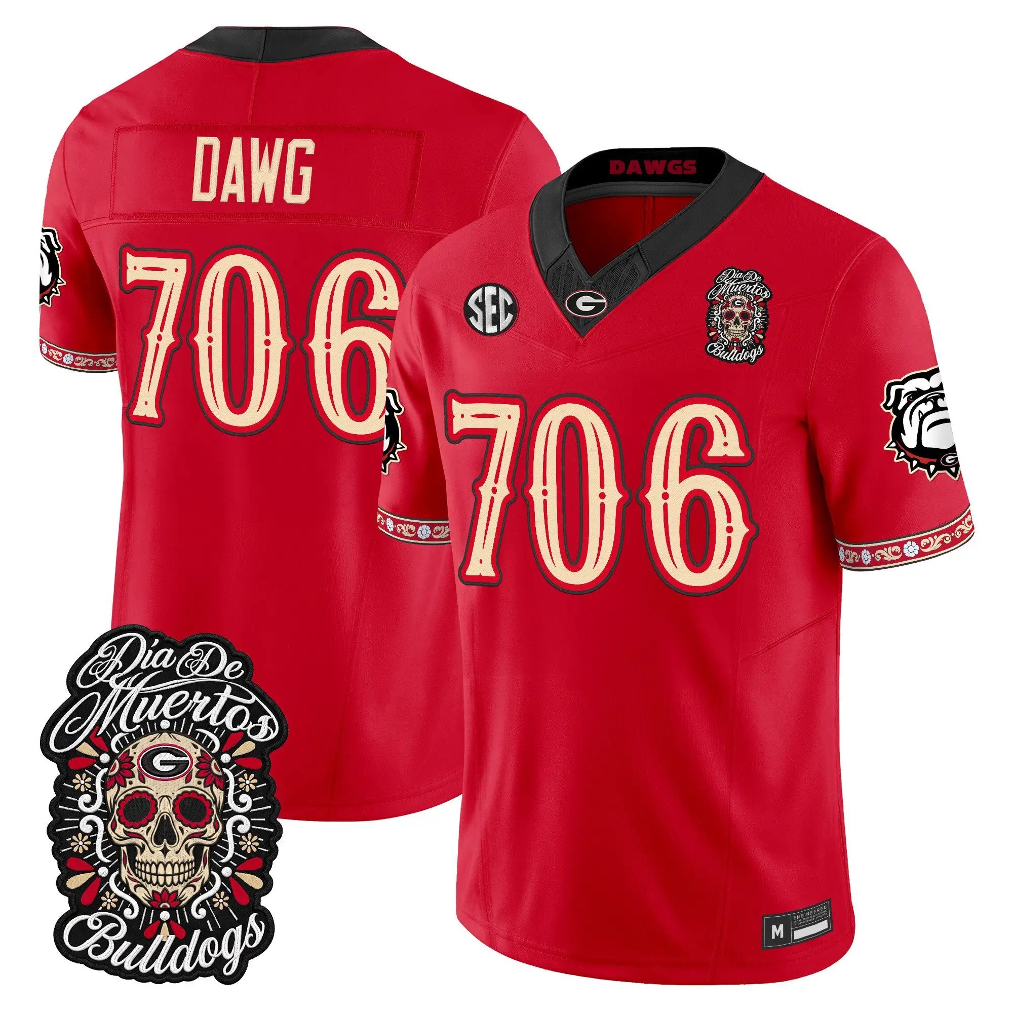 dawg-jersey-706-georgia-bulldogs-dia-de-los-muertos-vapor-limited-all-stitched-02 - Top Wow Design Dawg Jersey #706 Georgia Bulldogs Día de los Muertos Vapor Limited All Stitched