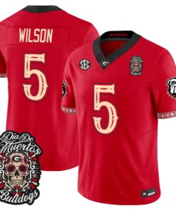 Raylen Wilson Jersey #5 Georgia Bulldogs Día de los Muertos Vapor Limited All Stitched