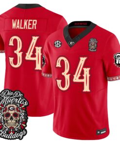 Herschel Walker Jersey #34 Georgia Bulldogs Día de los Muertos Vapor Limited All Stitched