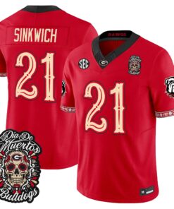Frank Sinkwich Jersey #21 Georgia Bulldogs Día de los Muertos Vapor Limited All Stitched