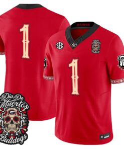 Team Jersey #1 Georgia Bulldogs Día de los Muertos Vapor Limited All Stitched
