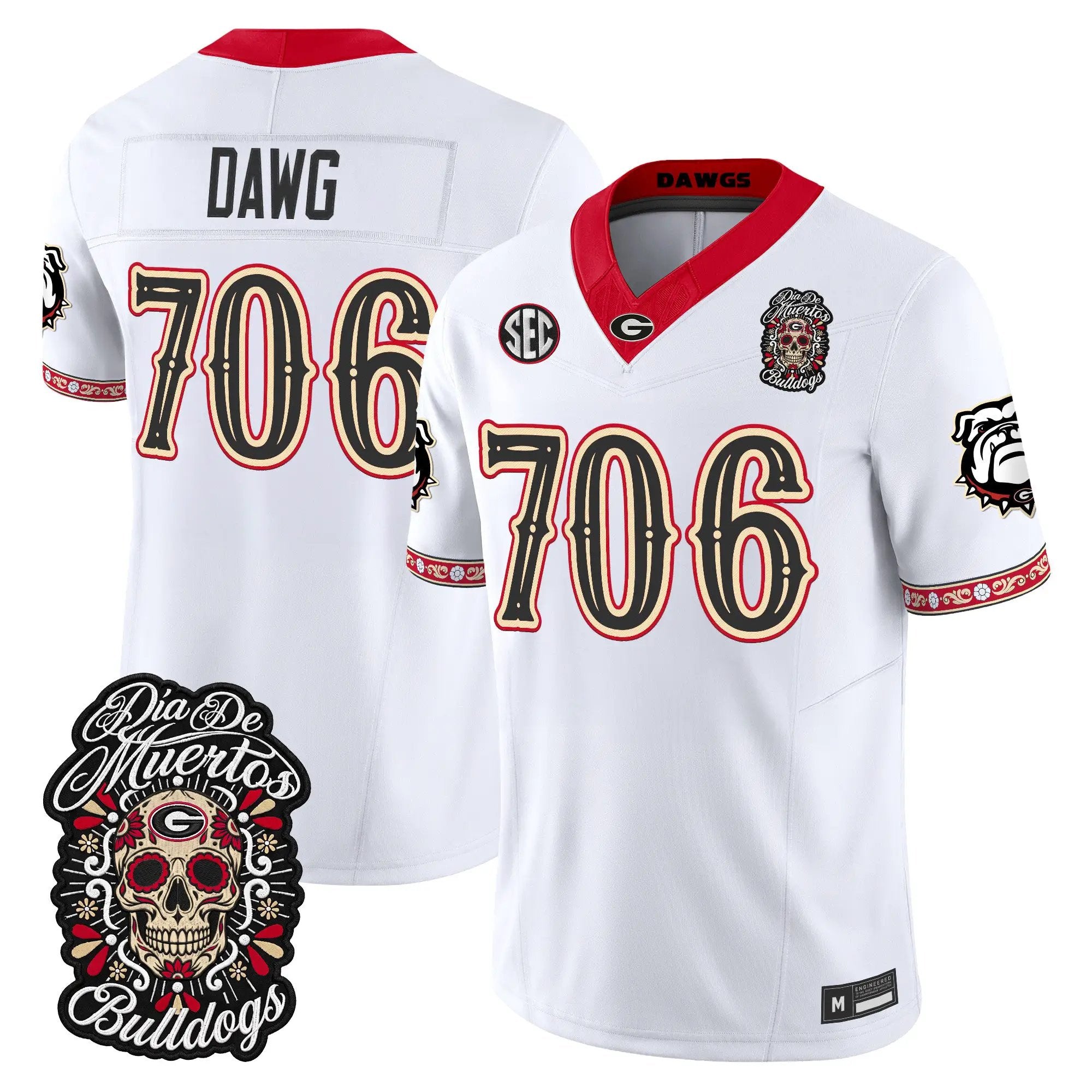 dawg-jersey-706-georgia-bulldogs-dia-de-los-muertos-vapor-limited-all-stitched-03 - Top Wow Design Dawg Jersey #706 Georgia Bulldogs Día de los Muertos Vapor Limited All Stitched