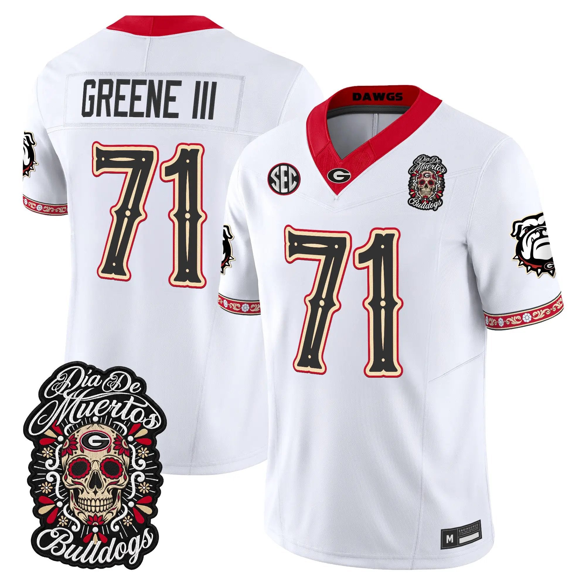 earnest-greene-iii-jersey-71-georgia-bulldogs-dia-de-los-muertos-vapor-limited-all-stitched-03 - Top Wow Design Earnest Greene III Jersey #71 Georgia Bulldogs Día de los Muertos Vapor Limited All Stitched