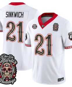Frank Sinkwich Jersey #21 Georgia Bulldogs Día de los Muertos Vapor Limited All Stitched