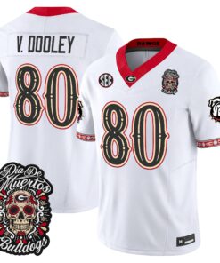 Vince Dooley Jersey #80 Georgia Bulldogs Día de los Muertos Vapor Limited All Stitched