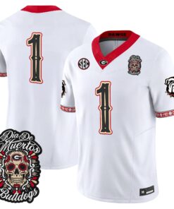 Team Jersey #1 Georgia Bulldogs Día de los Muertos Vapor Limited All Stitched