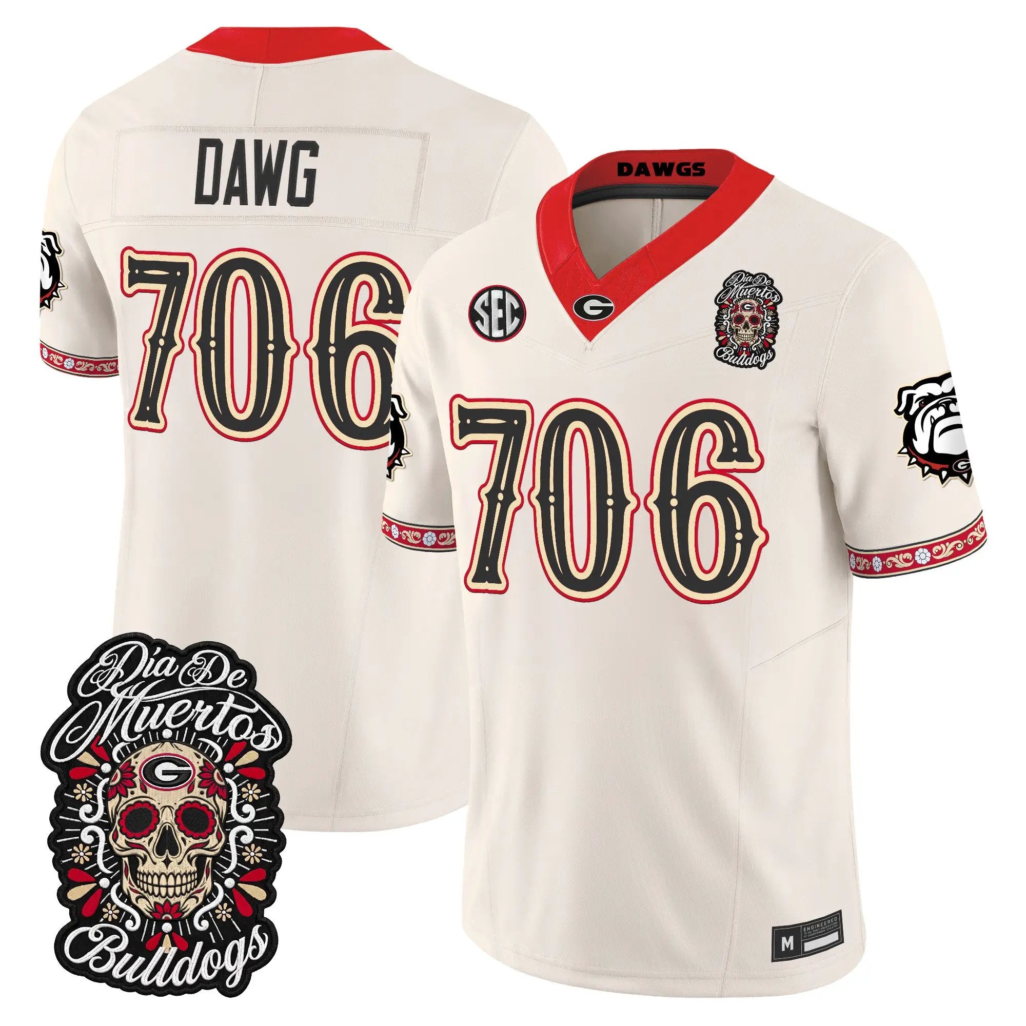 dawg-jersey-706-georgia-bulldogs-dia-de-los-muertos-vapor-limited-all-stitched-04 - Top Wow Design Dawg Jersey #706 Georgia Bulldogs Día de los Muertos Vapor Limited All Stitched