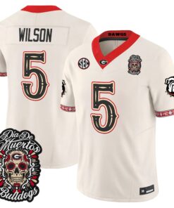 Raylen Wilson Jersey #5 Georgia Bulldogs Día de los Muertos Vapor Limited All Stitched