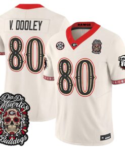 Vince Dooley Jersey #80 Georgia Bulldogs Día de los Muertos Vapor Limited All Stitched