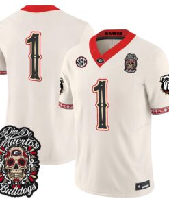 Team Jersey #1 Georgia Bulldogs Día de los Muertos Vapor Limited All Stitched