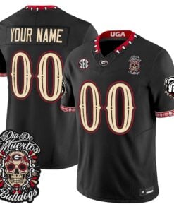 Georgia Bulldogs Día de los Muertos Vapor Limited Custom Jersey - All Stitched - Top Wow Design Georgia Bulldogs Día de los Muertos Vapor Limited Custom Jersey - All Stitched