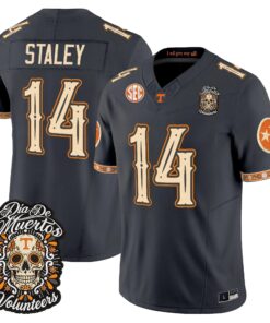 Braylon Staley Jersey #14 Tennessee Volunteers Día de los Muertos Vapor Limited All Stitched