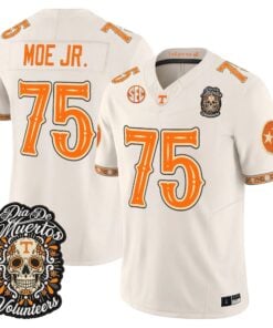 Wendell Moe Jr. Jersey #75 Tennessee Volunteers Día de los Muertos Vapor Limited All Stitched