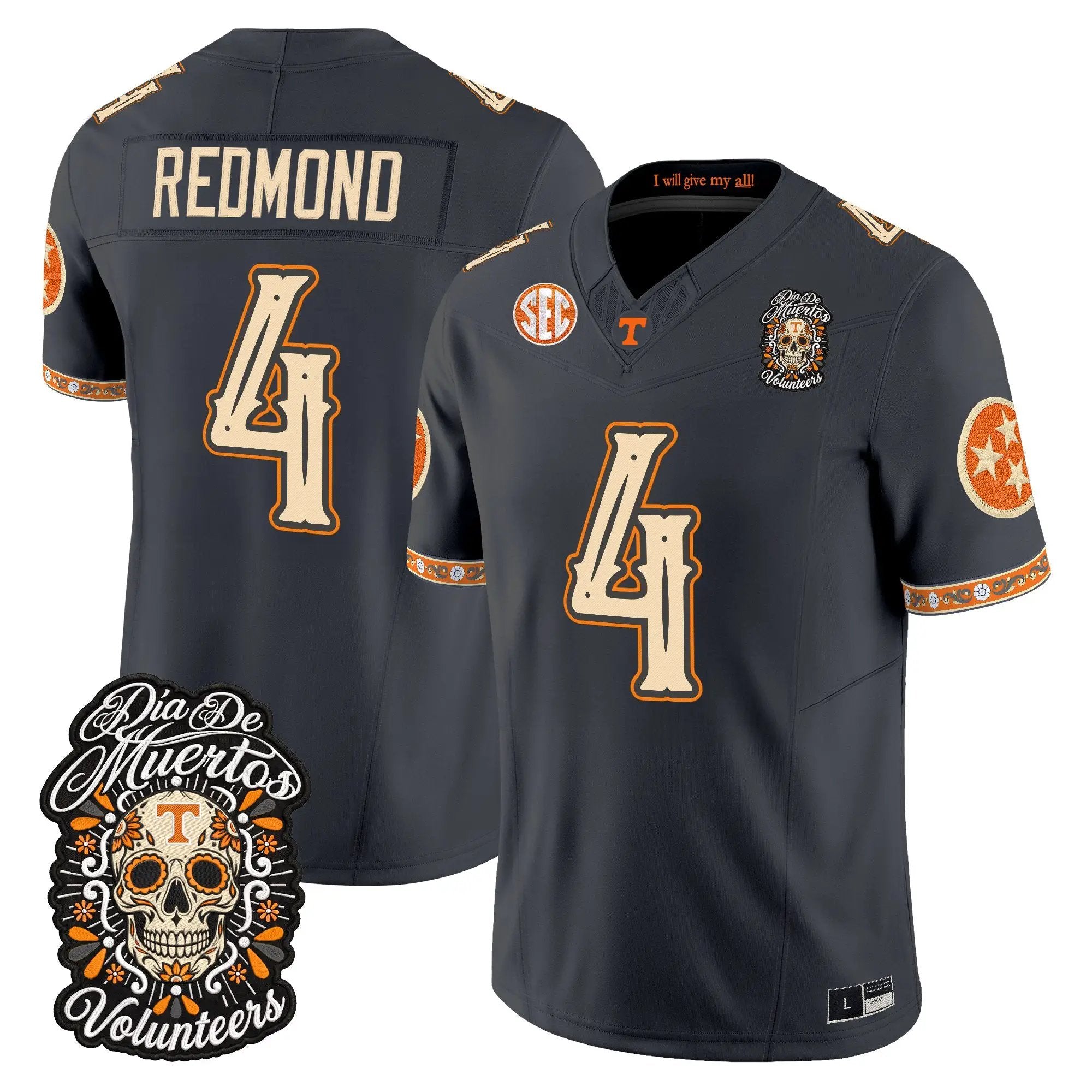 ty-redmond-jersey-4-tennessee-volunteers-dia-de-los-muertos-vapor-limited-all-stitched-02 - Top Wow Design Ty Redmond Jersey #4 Tennessee Volunteers Día de los Muertos Vapor Limited All Stitched