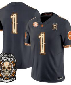 Team Jersey #1 Tennessee Volunteers Día de los Muertos Vapor Limited All Stitched