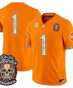 Team Jersey #1 Tennessee Volunteers Día de los Muertos Vapor Limited All Stitched