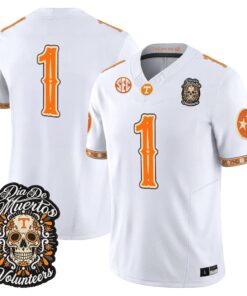 Team Jersey #1 Tennessee Volunteers Día de los Muertos Vapor Limited All Stitched