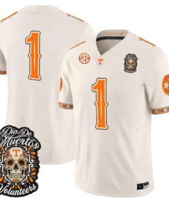 Team Jersey #1 Tennessee Volunteers Día de los Muertos Vapor Limited All Stitched