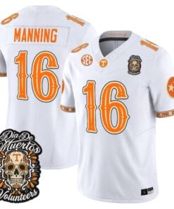 Peyton Manning Jersey #16 Tennessee Volunteers Día de los Muertos Vapor Limited All Stitched