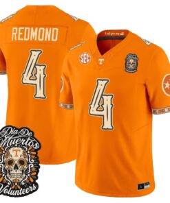 Ty Redmond Jersey #4 Tennessee Volunteers Día de los Muertos Vapor Limited All Stitched