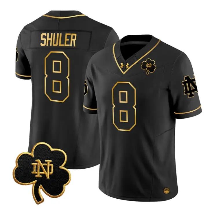 Adon_Shuler_Jersey_8_Notre_Dame_Fighting_Irish_2026_All_Stitched_Black_Gold - Top Wow Design Adon Shuler Jersey #8 Notre Dame Fighting Irish 2026 All Stitched by My Store NCAA Football Jerseys