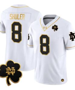 Adon_Shuler_Jersey_8_Notre_Dame_Fighting_Irish_2026_All_Stitched_White_Gold - Top Wow Design Adon Shuler Jersey #8 Notre Dame Fighting Irish 2026 All Stitched by My Store NCAA Football Jerseys