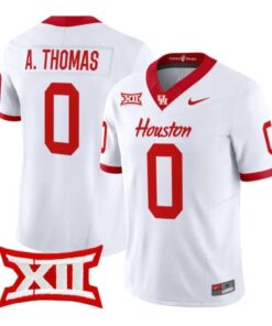 Amare_Thomas_Jersey_0_Houston_Cougars_2026_Football_Limited_Stitched_White - Top Wow Design Amare Thomas Jersey #0 Houston Cougars 2026 Football Limited Stitched by My Store NCAA Football Jerseys