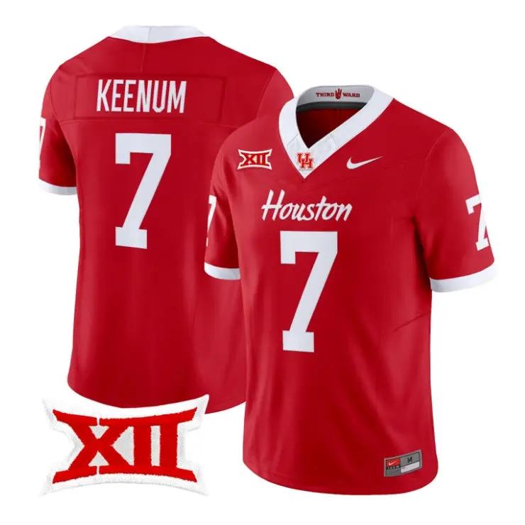 Case_Keenum_Jersey_7_Houston_Cougars_2026_Football_Limited_Stitched_Red - Top Wow Design Case Keenum Jersey #7 Houston Cougars 2026 Football Limited Stitched by My Store NCAA Football Jerseys