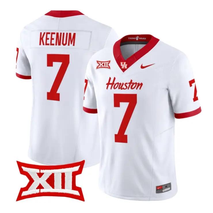 Case_Keenum_Jersey_7_Houston_Cougars_2026_Football_Limited_Stitched_White - Top Wow Design Case Keenum Jersey #7 Houston Cougars 2026 Football Limited Stitched by My Store NCAA Football Jerseys