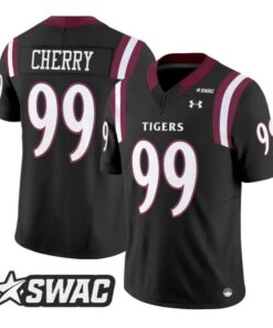 Cherry Jersey #99 Texas Southern Tigers 2026 Vapor Limited All Stitched by My Store NCAA Football Jerseys