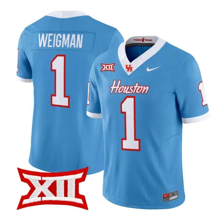 Conner Weigman Jersey #1 Houston Cougars 2026 Vapor Limited Stitched by My Store NCAA Football Jerseys