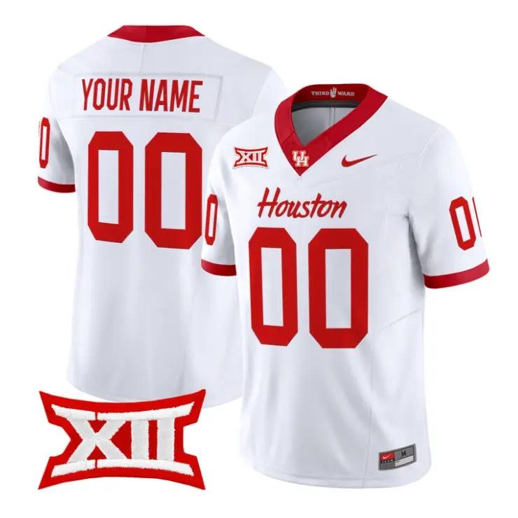 Custom_Houston_Cougars_Jersey_Football_2026_Vapor_Limited_All_Stitched_White - Top Wow Design Custom Houston Cougars Jersey Football 2026 Vapor Limited All Stitched by My Store NCAA Football Jerseys