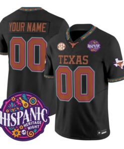 Custom Texas Longhorns Jersey 2026 Latino Heritage Month Vapor Stitched by My Store NCAA Football Jerseys