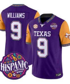 Jonah Williams Jersey #9 Texas Longhorns 2026 Latino Heritage Stitched by My Store NCAA Football Jerseys