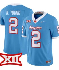Koby Young Jersey #2 Houston Cougars 2026 Football Limited Stitched by My Store NCAA Football Jerseys