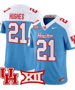 Makhi Hughes Jersey #21 Houston Cougars 2026 Vapor Limited Stitched by My Store NCAA Football Jerseys