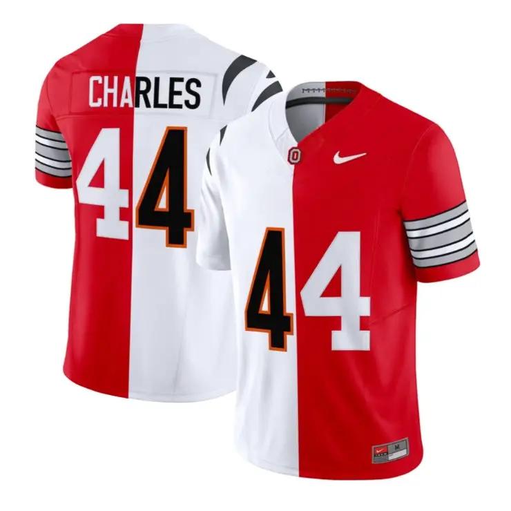 charles-jersey-44-ohio-state-buckeyes-and-cincinnati-bengals-split-vapor-01 - Top Wow Design Charles Jersey #44 Ohio State Buckeyes & Cincinnati Bengals Split Vapor Stitched by My Store NCAA Football Jerseys