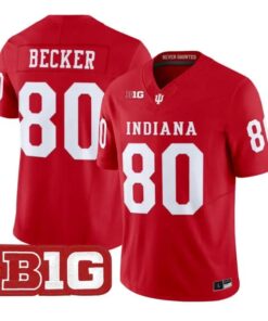 Charlie Becker Jersey #80 Indiana Hoosiers 2026 Vapor All Stitched by My Store NCAA Football Jerseys