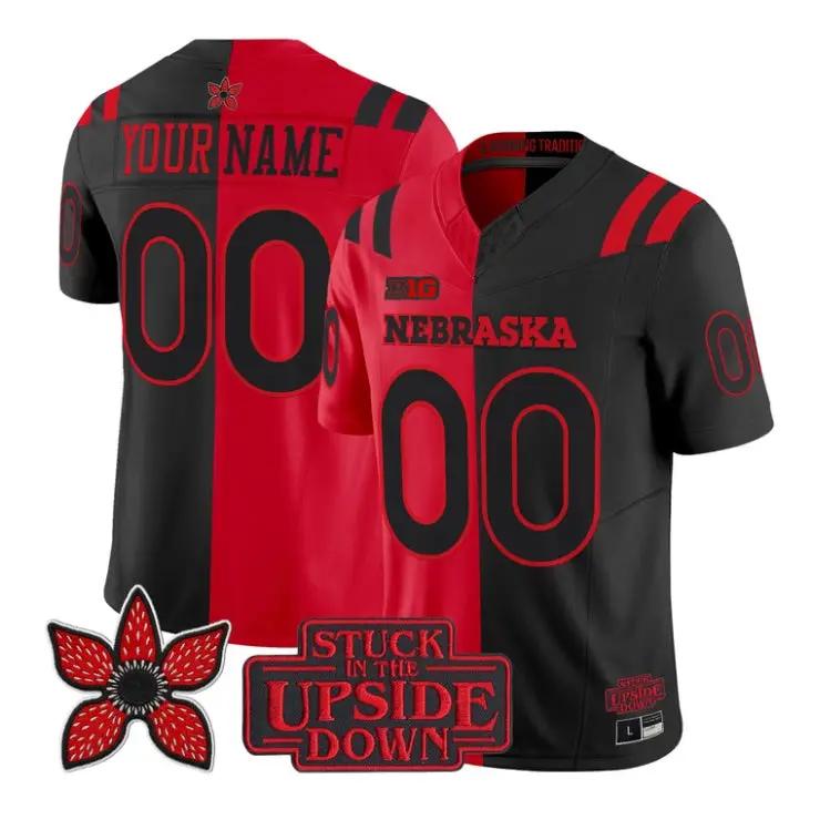 custom-nebraska-cornhuskers-jersey-2026-stranger-things-edition-stitched-04 - Top Wow Design Custom Nebraska Cornhuskers Jersey 2026 Stranger Things Edition Stitched by My Store NCAA Football Jerseys