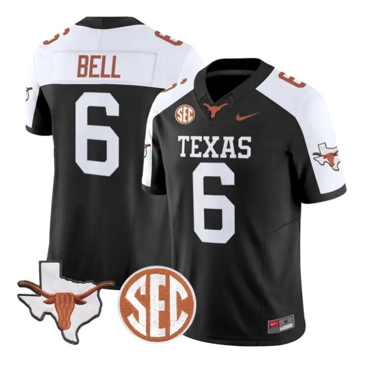 dia-bell-jersey-6-texas-longhorns-2026-vapor-limited-all-stitched-01 - Top Wow Design Dia Bell Jersey #6 Texas Longhorns 2026 Vapor Limited All Stitched by My Store NCAA Football Jerseys