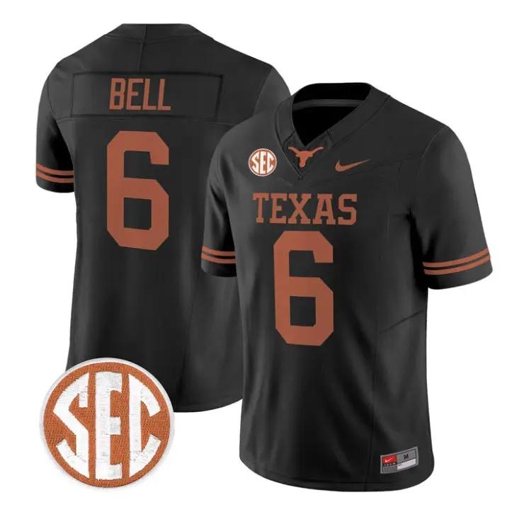 dia-bell-jersey-6-texas-longhorns-2026-vapor-limited-all-stitched-02 - Top Wow Design Dia Bell Jersey #6 Texas Longhorns 2026 Vapor Limited All Stitched by My Store NCAA Football Jerseys