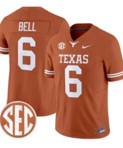 dia-bell-jersey-6-texas-longhorns-2026-vapor-limited-all-stitched-04 - Top Wow Design Dia Bell Jersey #6 Texas Longhorns 2026 Vapor Limited All Stitched by My Store NCAA Football Jerseys