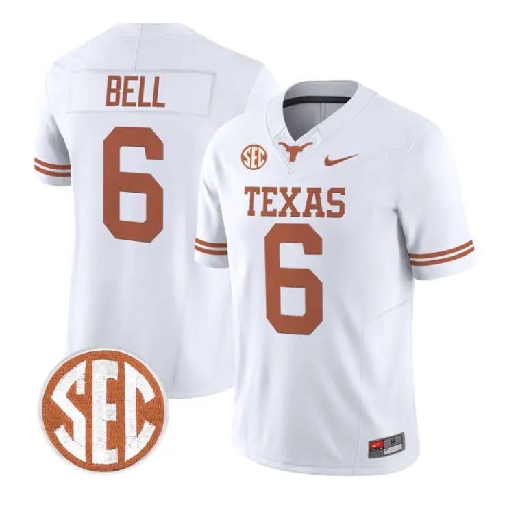 dia-bell-jersey-6-texas-longhorns-2026-vapor-limited-all-stitched-05 - Top Wow Design Dia Bell Jersey #6 Texas Longhorns 2026 Vapor Limited All Stitched by My Store NCAA Football Jerseys