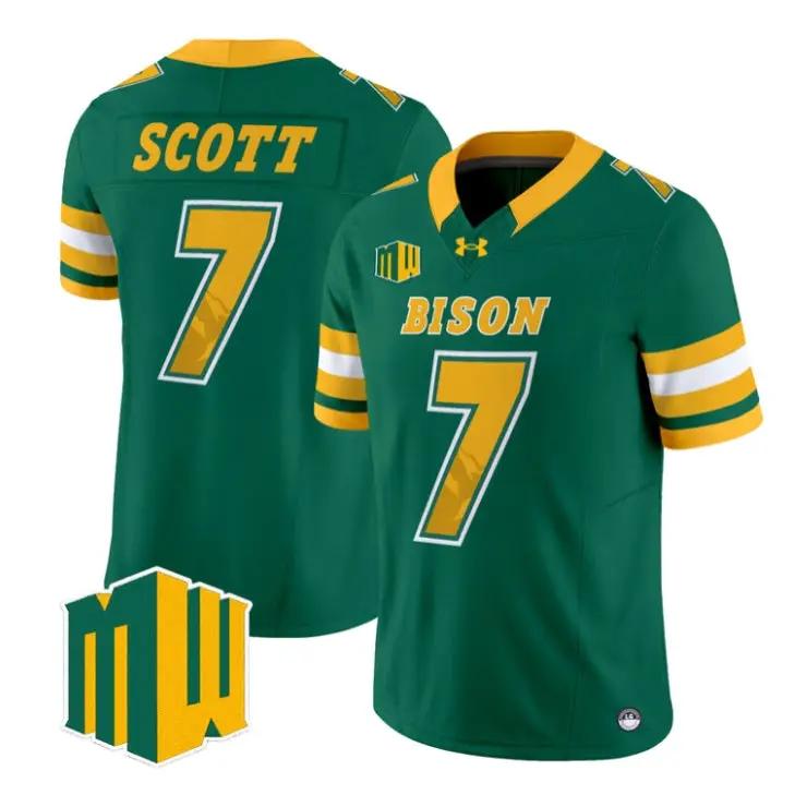 dj-scott-jersey-7-north-dakota-state-bison-2026-code-green-limited-all-01 - Top Wow Design DJ Scott Jersey #7 North Dakota State Bison 2026 Code Green Limited All Stitched by My Store NCAA Football Jerseys
