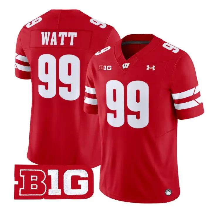 j-j-watt-jersey-99-wisconsin-badgers-2026-vapor-limited-stitched-04 - Top Wow Design J.J. Watt Jersey #99 Wisconsin Badgers 2026 Vapor Limited Stitched by My Store NCAA Football Jerseys