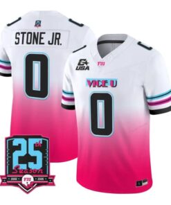 Jojo Stone Jersey #0 Florida International Panthers 2026 Pink Vice All Stitched by My Store NCAA Football Jerseys