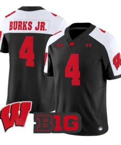 Marvin Burks Jr Jersey #4 Wisconsin Badgers 2026 Vapor All Stitched by My Store NCAA Football Jerseys
