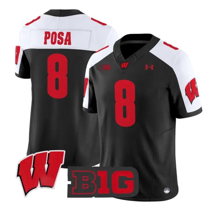 mason-posa-jersey-8-wisconsin-badgers-2026-vapor-limited-stitched-01 - Top Wow Design Mason Posa Jersey #8 Wisconsin Badgers 2026 Vapor Limited Stitched by My Store NCAA Football Jerseys